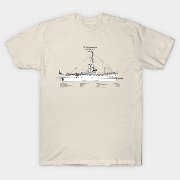 Chelan United States Coast Guard Cutter - SBDpng T-Shirt by SPJE Illustration Photography